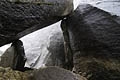 Felsen am Vernal Fall im Yosemite NP